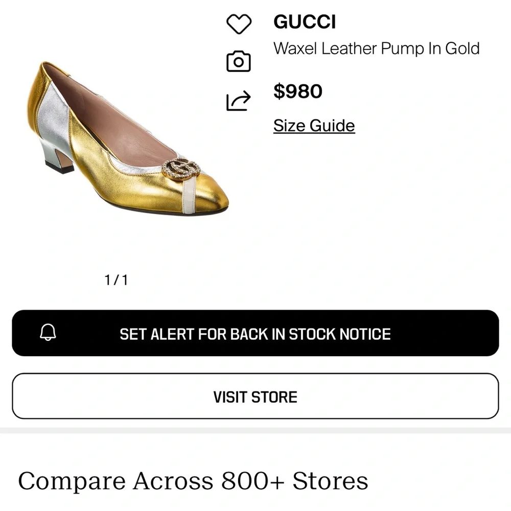 💎SALE $1200 GUCCI CRYSTAL GG WAXEL HEELS - Picture 14 of 14